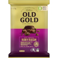 Cadbury Old Gold Jamaica Rum N Raisin Dark Chocolate Block Large