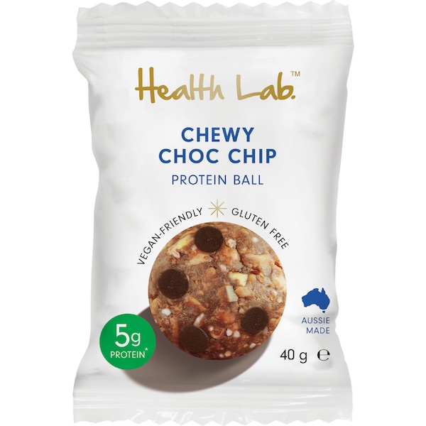 Health Lab Chewy Choc Chip Peanut Butter Protein Ball 40g