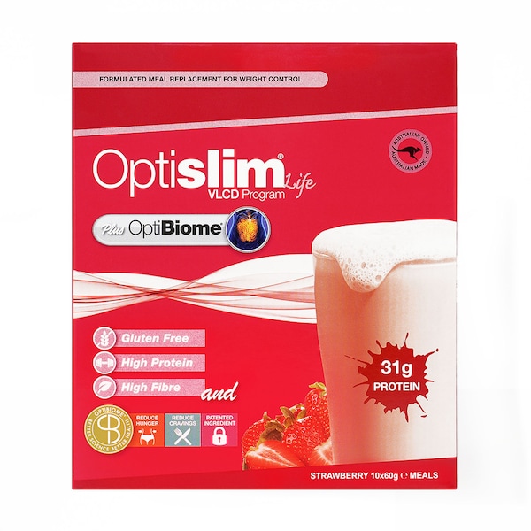 Optislim OptiBiome Strawberry Shake 60g X 10 pack