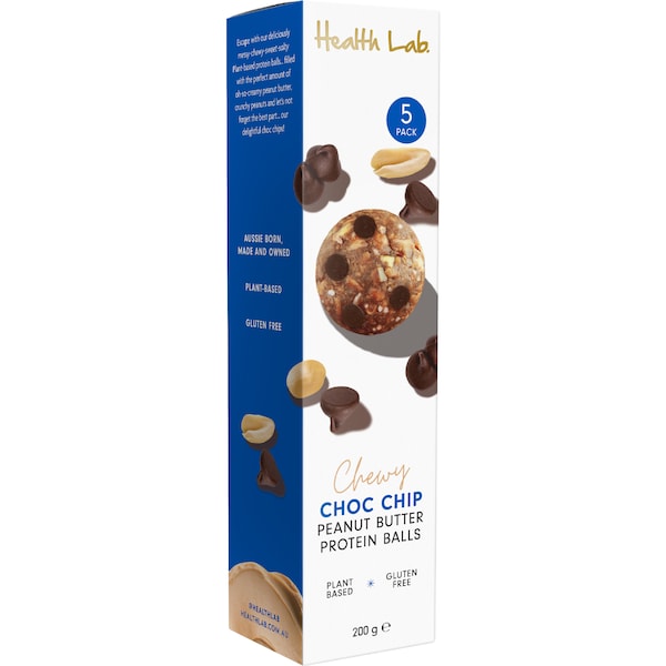 Health Lab Chewy Choc Chip Peanut Butter Protein Balls 5 pack