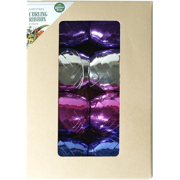 Christmas Ribbon Curling Colour 5mm x 10m 8 pack