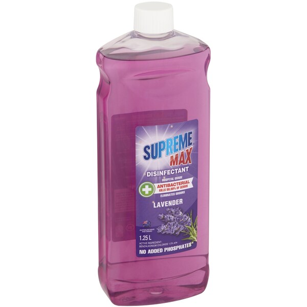 Supreme Max Disinfectant Hospital Grade Lavender 1.25l