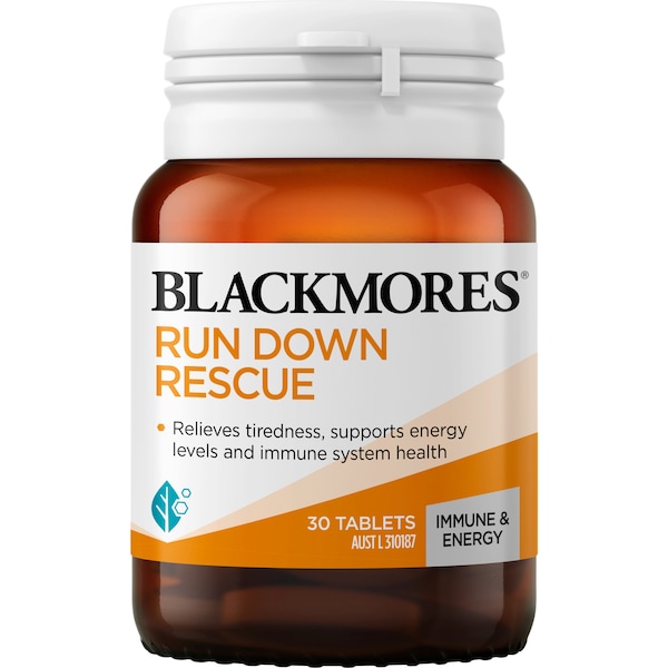Blackmores Run Down Rescue Immune Support Vitamin Tablets 30 pack