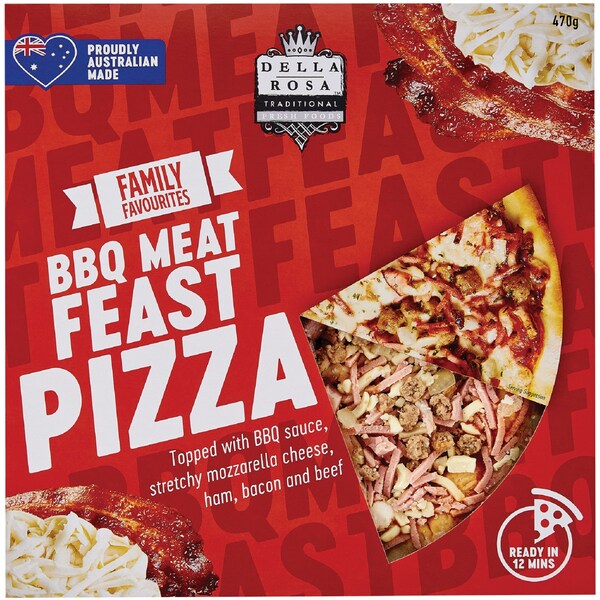 Della Rosa Family Favourites Bbq Meat Feast Pizza 470g