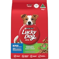 Lucky Dog Adult Minis Minced Beef Vege & Pasta Dry Food
