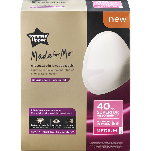 Tommee Tippee Made For Me Breast Pads Medium 40 Pack