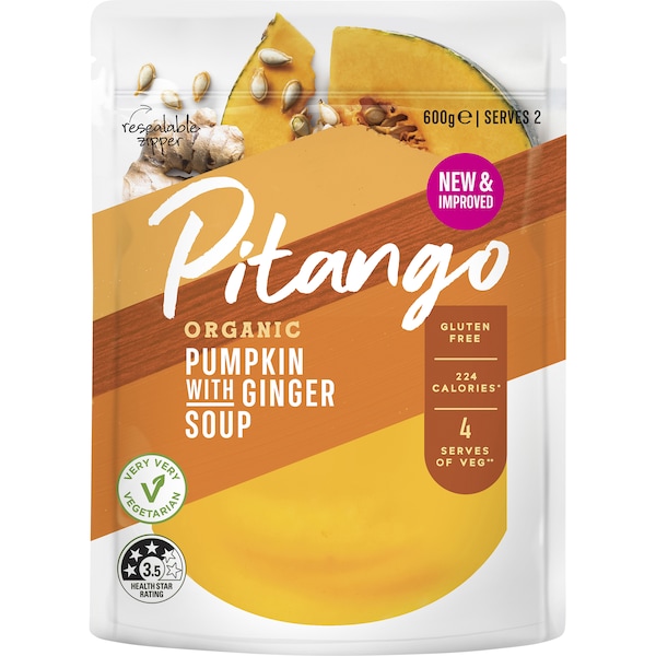 Pitango Organic Pumpkin & Ginger Soup 600g
