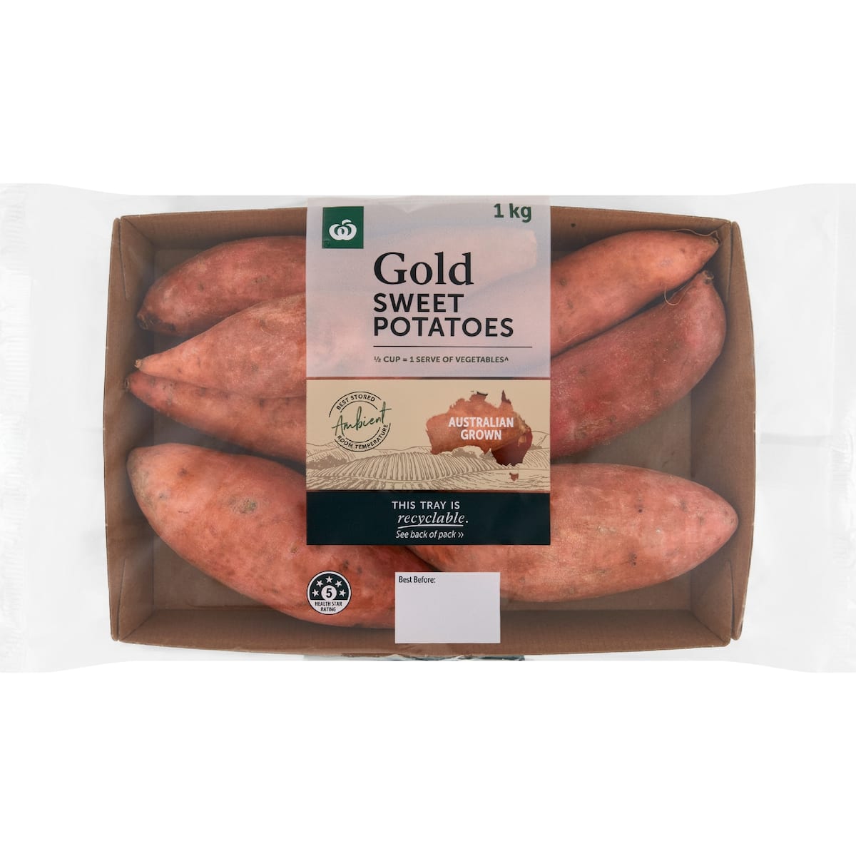 Woolworths Gold Sweet Potatoes 1kg bunch