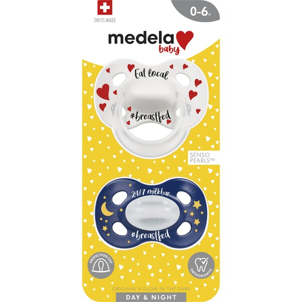 Medela Day & Night Soothers 0-6 Months 2 Pack
