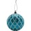 Christmas Whimsical Bauble Matte Blue 2 pack