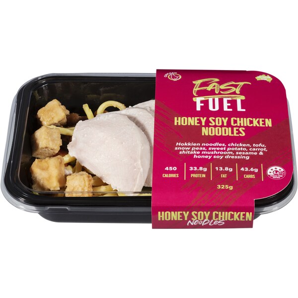 Fast Fuel Honey Soy Chicken Noodles Chilled Meal 325g