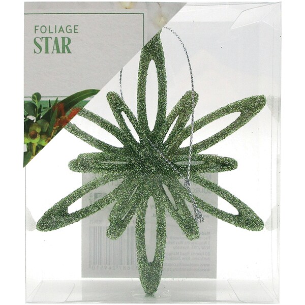 Christmas Foliage Star 3D Green each