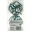 Christmas Gala Bauble Clear Green 2 pack