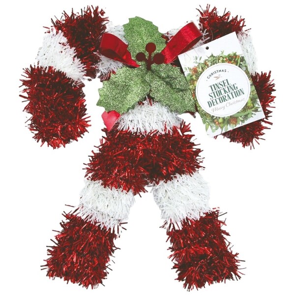 Christmas Tinsel Characters Cane each