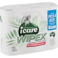 icare Wipex Absorbent Recycled Pick A Size Paper Towel