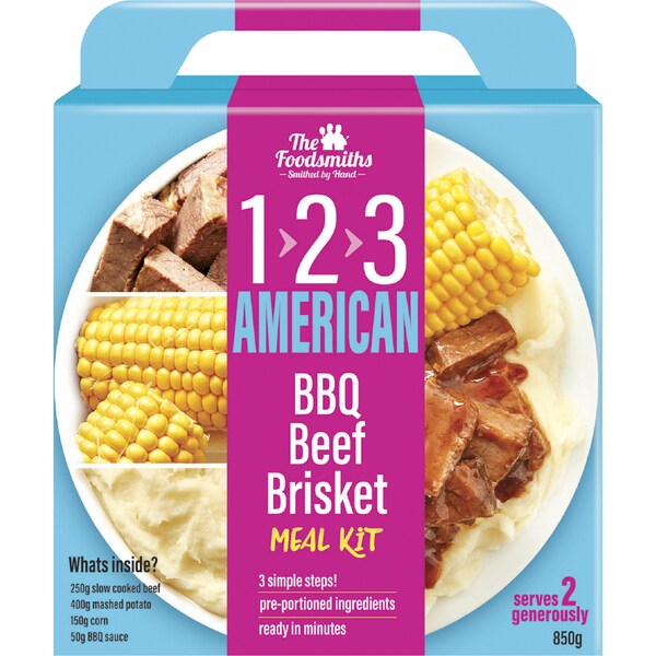 The Foodsmiths 123 Meal Kits American Bbq Chilled Meal 850g