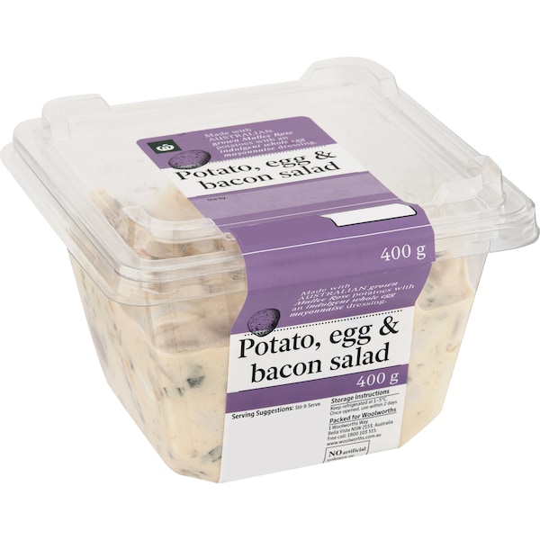 Woolworths Egg & Bacon Potato Salad 400g