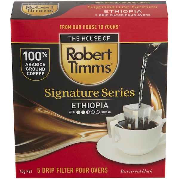 Robert Timms Siganture Series Coffee Drip Filter Pour Overs Ethiopia 5 pack