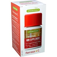 Vitaceuticals Iron Supplement Ferrous + C Hard Capsules