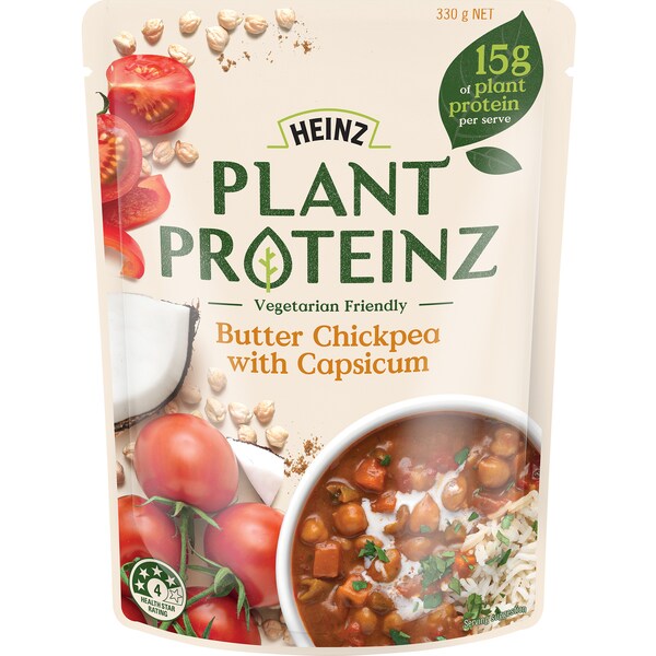 Heinz Plant Proteinz Vegetarian Butter Chickpea With Capsicum 330g