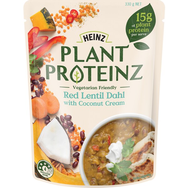Heinz Plant Proteinz Vegetarian Red Lentil Dahl Coconut Cream 330g