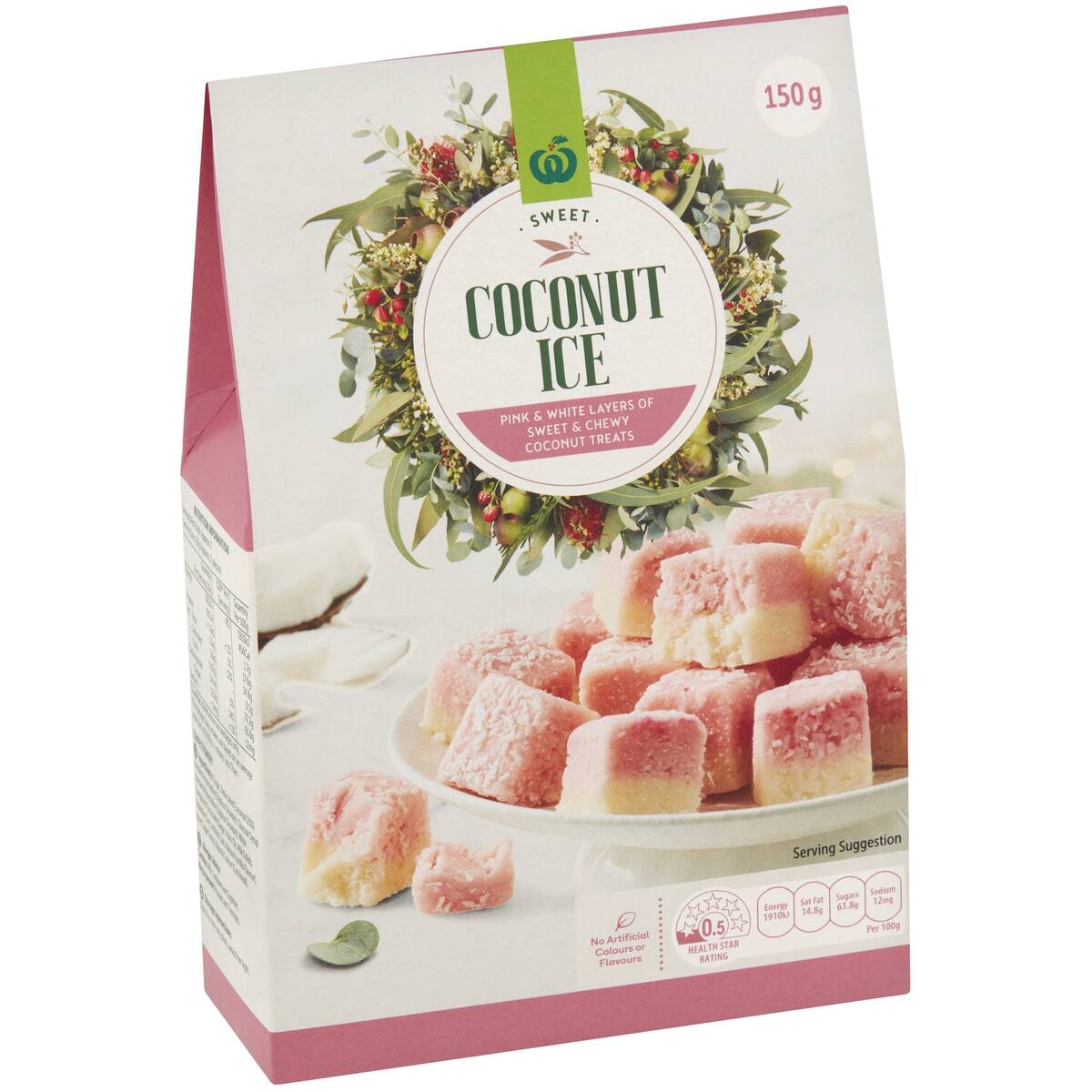 Woolworths Coconut Ice 150g bunch