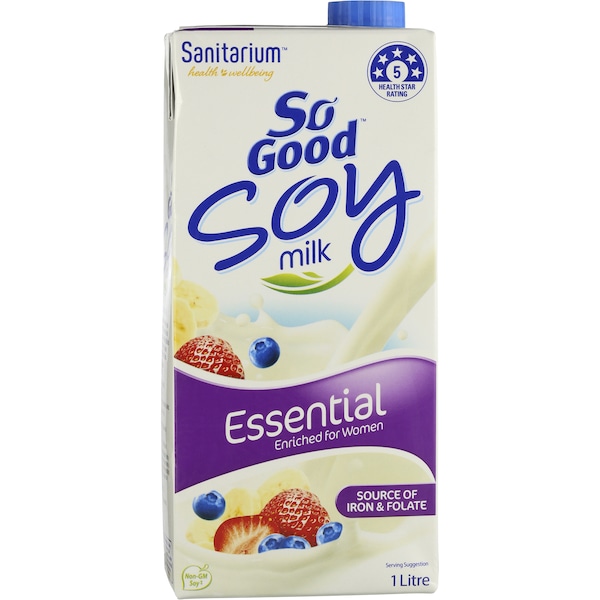 Sanitarium So Good Essential Soy Long Life Milk 1l
