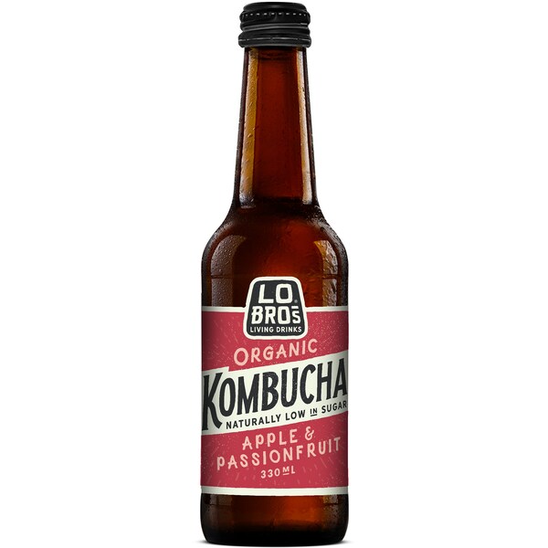 Lo Bros Kombucha Apple Passionfruit Passionfruit 330ml