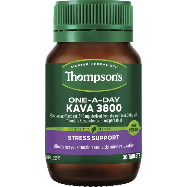 Thompsons One-A-Day Kava 3800 Stress Support Tablets 30 pack
