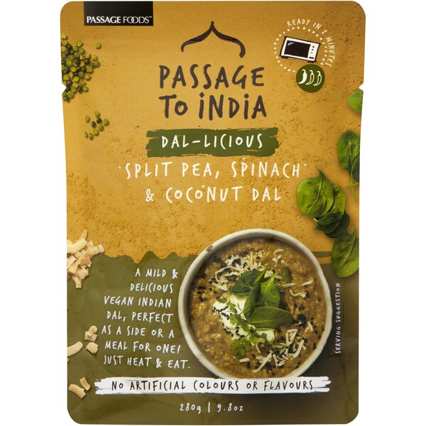 Passage To India Dal-licious Split Pea, Spinach & Coconut Dal 280g