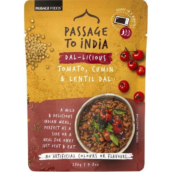 Passage To India Dal-licious Tomato, Cumin & Lentil Dal 280g