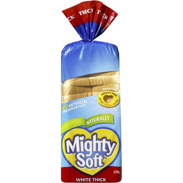 Mighty Soft White Bread Thick 650g