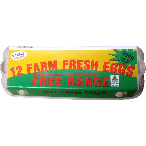 Farm Fresh 12 Extra Large Free Range Eggs 700g