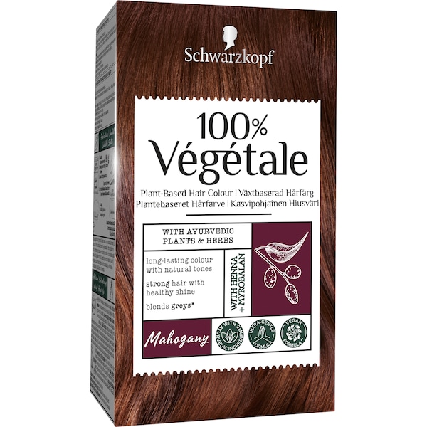 Schwarzkopf 100% Vegetale Plant Based Hair Colour Mahogany each