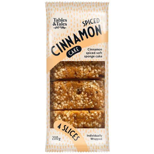 Tables & Tales Spiced Cinnamon Cake Slices 4 Pack