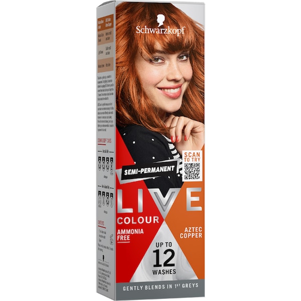 Schwarzkopf Live Aztec Copper Hair Dye Colour Semi Permanent each