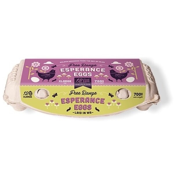 Esperance 12 Extra Large Free Range Eggs 700g