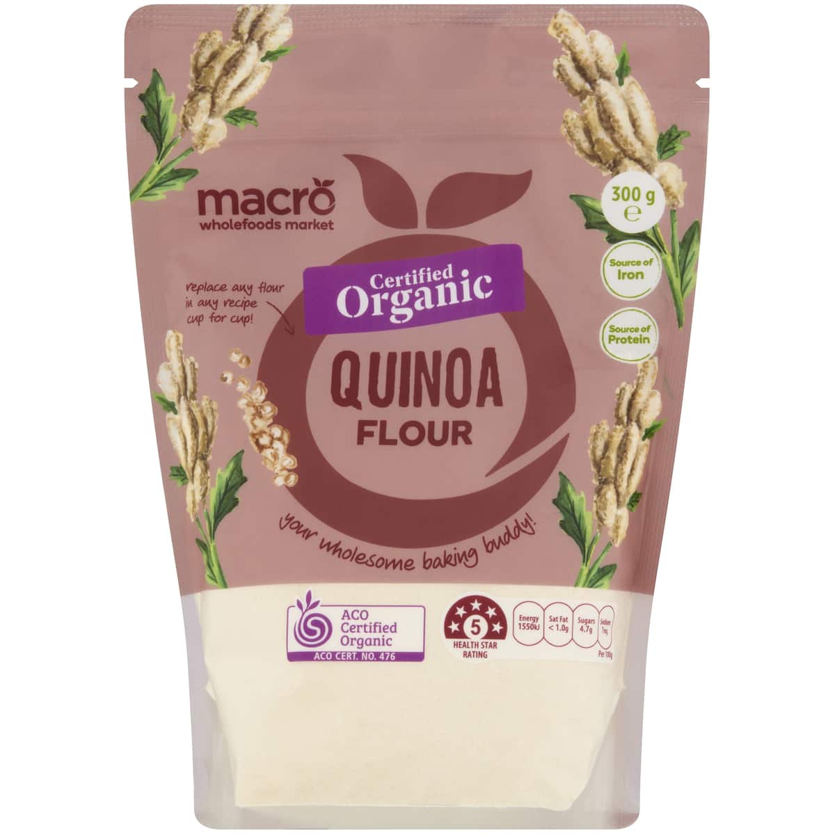 Macro Organic Quinoa Flour 300g bunch