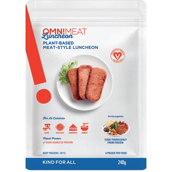 Omnimeat Plant Based Meat Style Luncheon Frozen Meal 240g