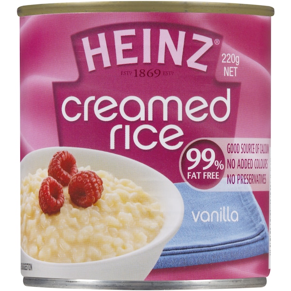 Heinz Creamed Vanilla Rice 99% Fat Free 220g