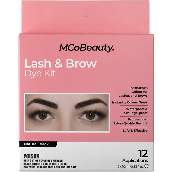 MCoBeauty Lash & Brow Dye Kit Natural Black 2x10ml