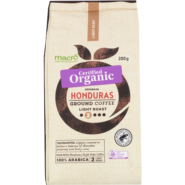 Macro Organic Single Origin Coffee Ground Honduras 200g