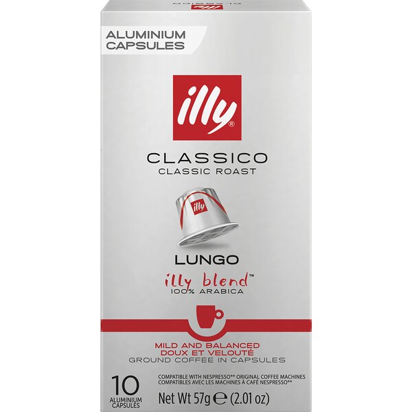 Illy Coffee Capsules Lungo Classico 10 pack