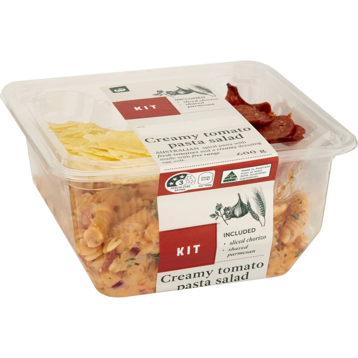 Woolworths Creamy Tomato Pasta Salad Kit 600g bunch
