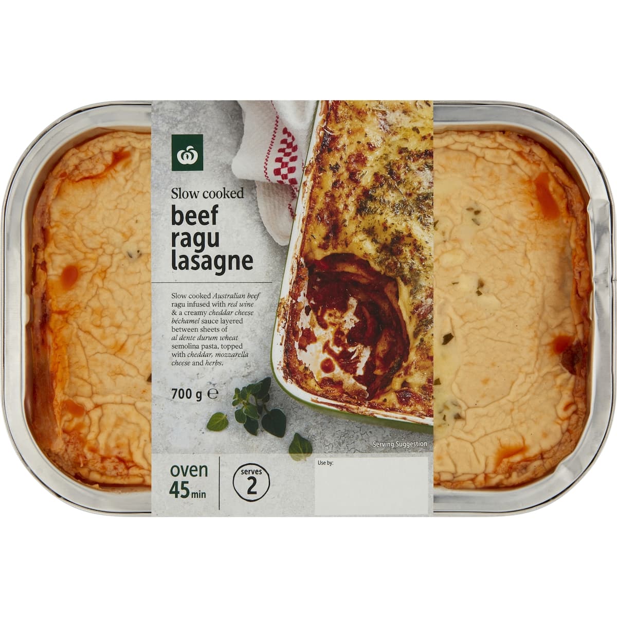 Woolworths Slow Cooked Beef Ragu Lasagne 700g bunch