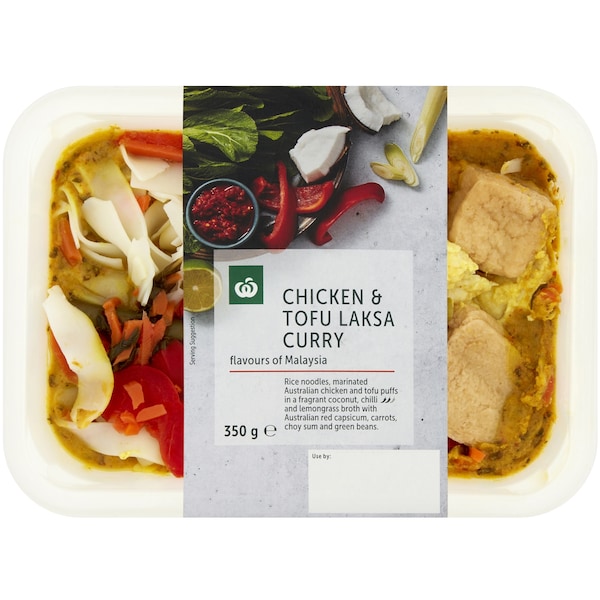 Woolworths Chicken & Tofu Laksa Curry Chilled Meal 350g