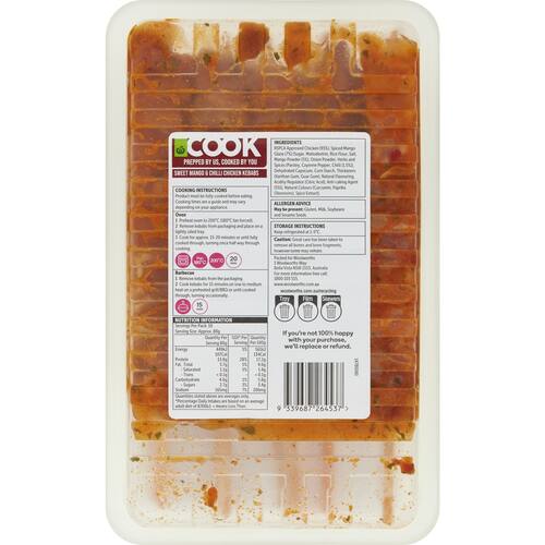 Woolworths Cook Chicken Kebabs Sweet Mango and Chilli 10 Pack bunch