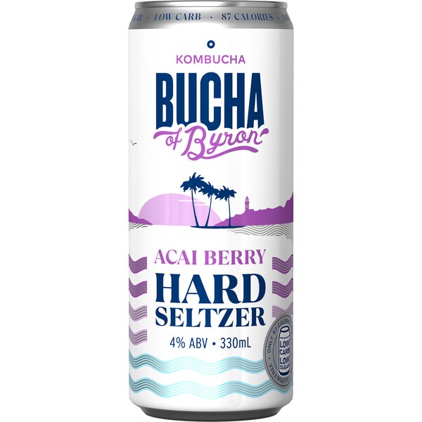 Bucha Of Byron Acai Berry Hard Seltzer Can 330ml