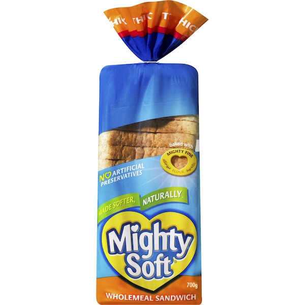 Mighty Soft Wholemeal Large Slice 700g