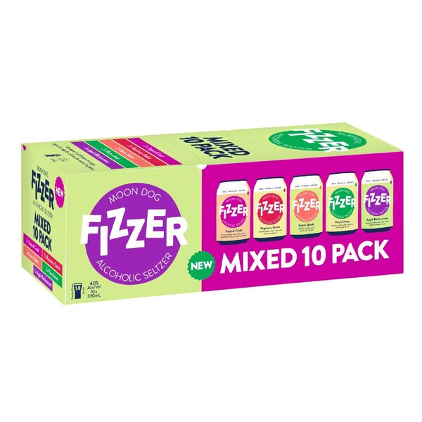 Moon Dog Fizzer Seltzer Mixed Pack Can 330mL x 10 pack